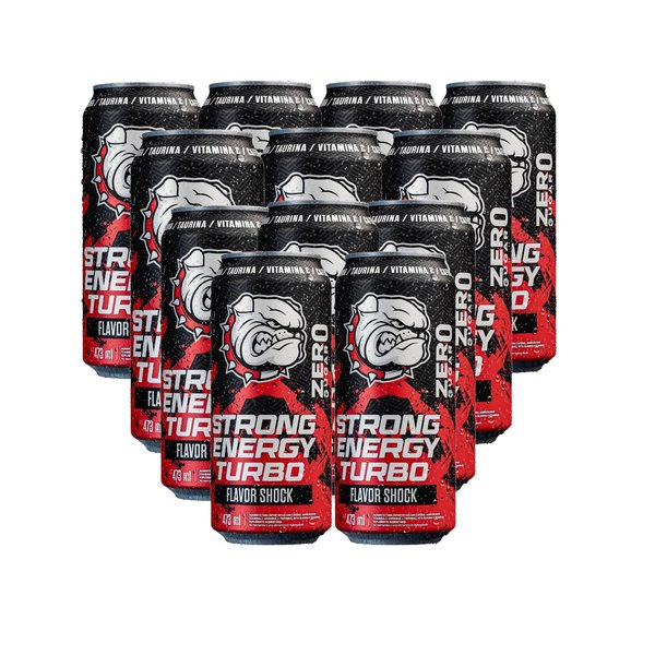 Pack 12 Energeticas Energy Turbo 473ml Strongest