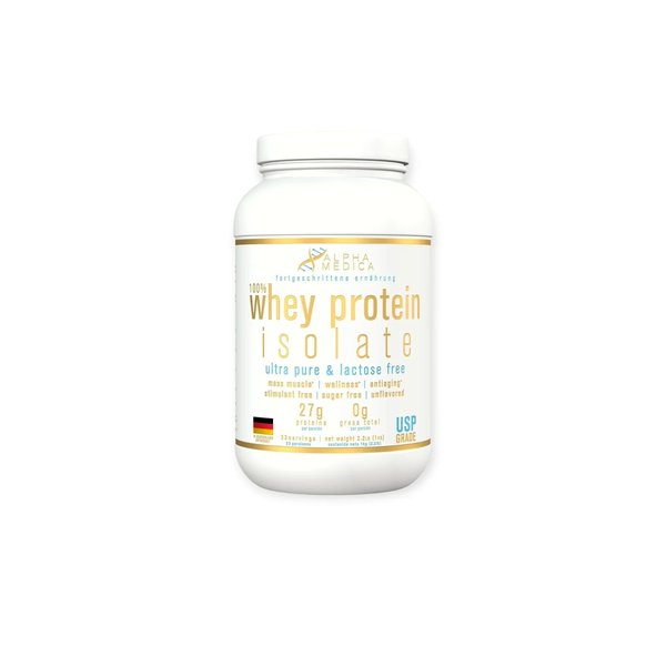 Proteina Whey Protein Isolate 1kg 33 Sv Alpha Medica
