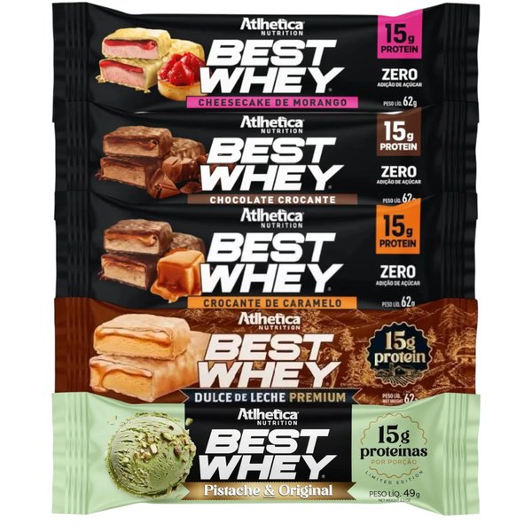 Box De 12 Barras Best Whey 15g Protein Atlhetica