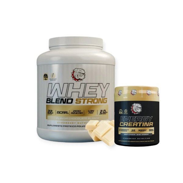 Pack Proteina Whey Blend 2kg + Creatina Energy 300gr S/S Strongest