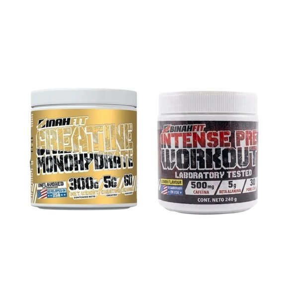 Pack Creatina 300g + Pre Entrenamiento Intense 240g Binahfit