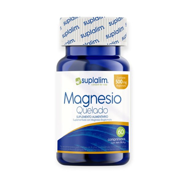 Magnesio Quelado 500mg 60 Comprimidos Suplalim