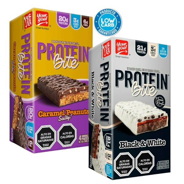 Pack Protein Bite Black White Y Caramel Peanuts Yourgoal