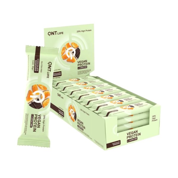 Box 28 Barras De Proteina Vegana Con L-Carnitina 40gr Qnt