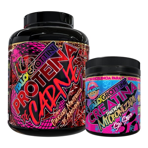 Proteina De Carne 5.2lb + Creatina Monohidrato 80Sv Italo Grottini