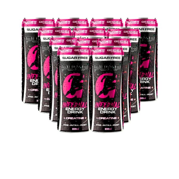 Pack 12 Energeticas Infernal Energy Drink Greatlhete