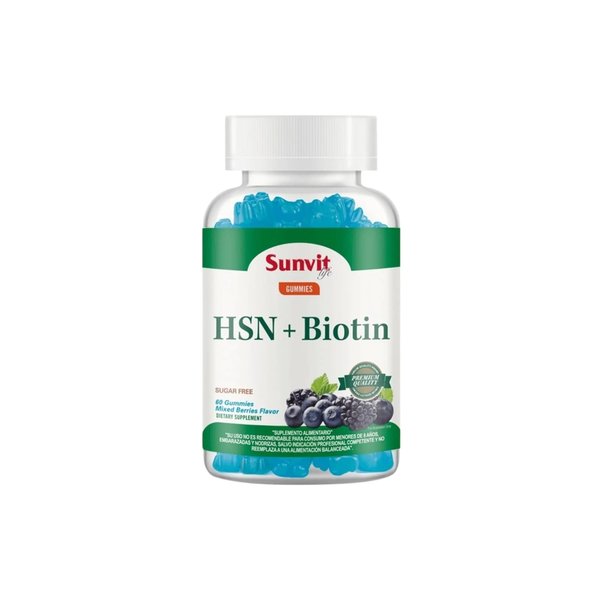 Hsn + Biotina 60 Gomitas Mix Berries -Sunvit