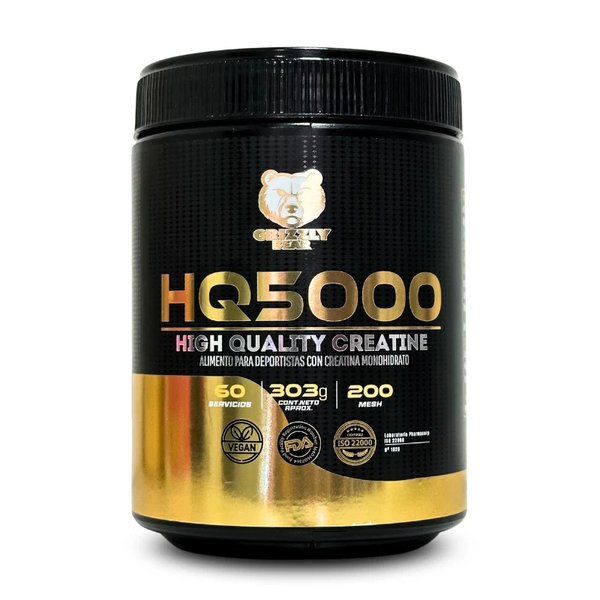 Creatina Monohidratada Hq 300gr 60 Sv Grizzly Bear