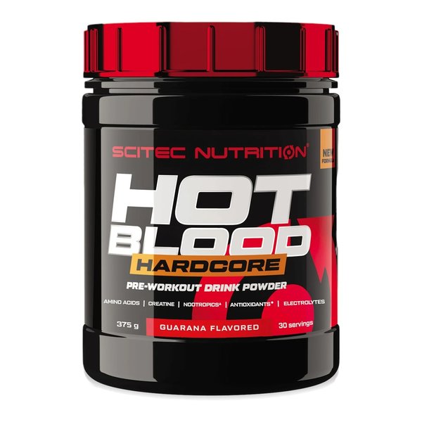 Pre-Entreno Hot Blood Hardcore 375gr Guarana Scitec