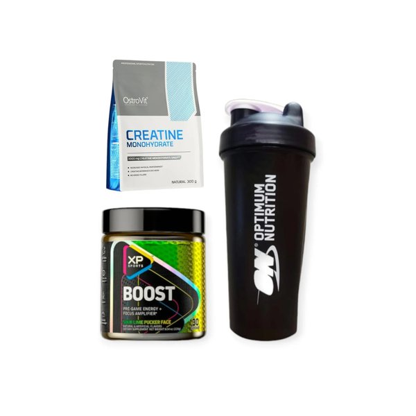 Pack Creatina 300gr Ostrovit + Pre Entreno Boost + Shaker Xp Sports