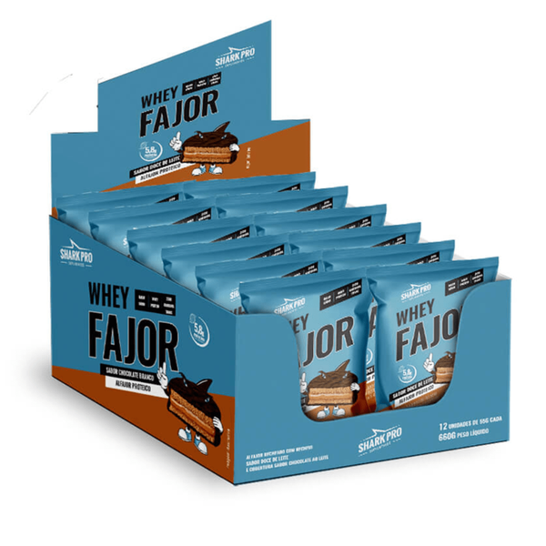 Shark Whey Alfajor 12 Uni Dulce De Leche