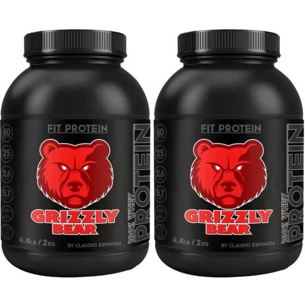Pack 2 Proteina Whey Grizzly Bear 2kg