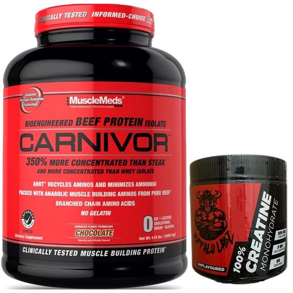 Pack Carnivor Beef Protein 4lb + Creatine 100% Monohydrate Buffalo Labz 300gr