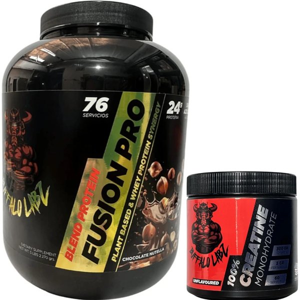 Pack Blend Protein Fusion Pro 5lb + Creatine 100% Monohydrate Buffalo Labz 300gr