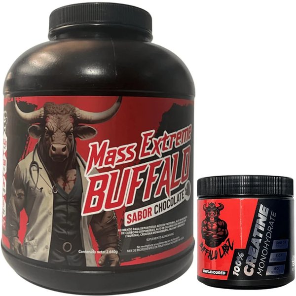 Pack Mass Extreme Buffalo 5.8lb + Creatine 100% Monohydrate Buffalo Labz 300gr