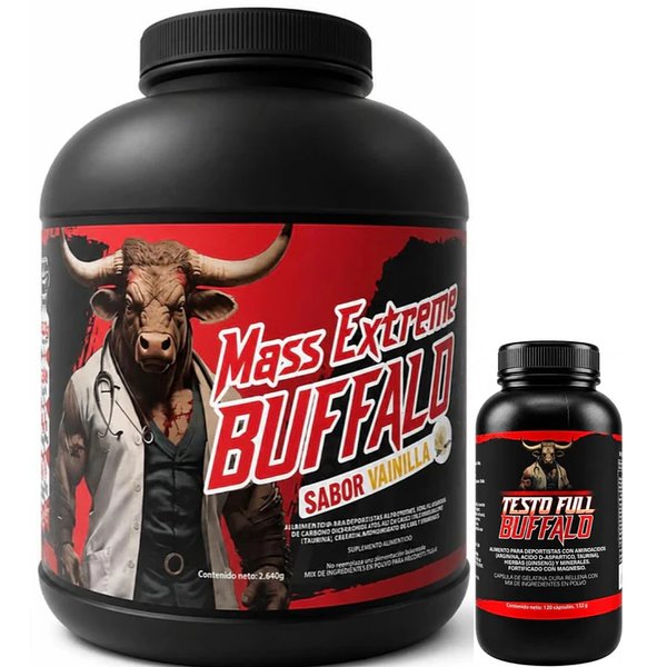 Pack Mass Extreme Buffalo 5.8lb + Testo Full Buffalo 120Capsulas