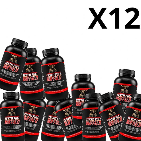 Pack 12 Testo Full Buffalo 120Capsulas