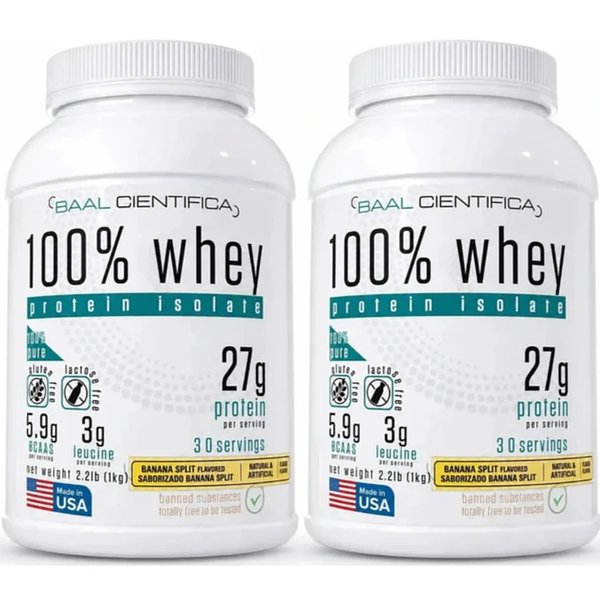 Pack 2 Whey Baal Cientifica 1kg- 30Servicios