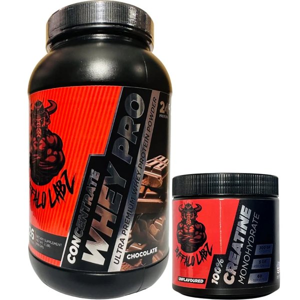 Pack Concentrate Whey Pro Buffalo Labz 2lb + Creatine 100% Monohydrate Buffalo Labz 300gr