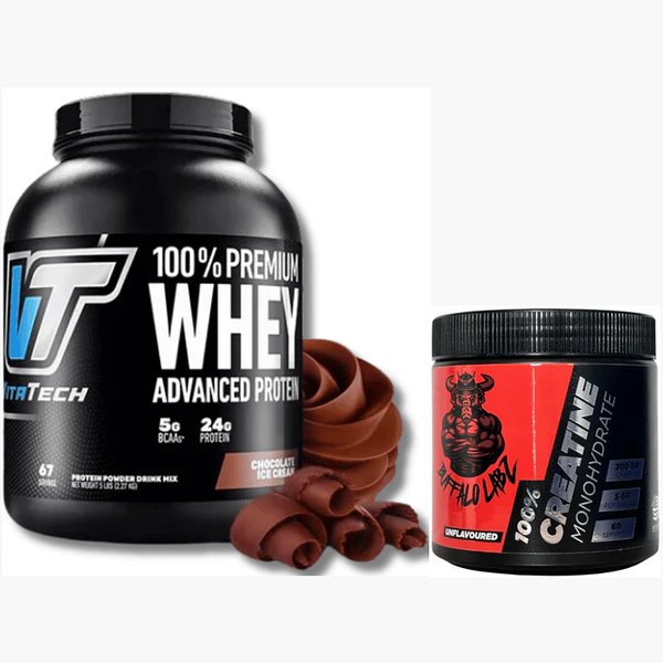 Pack 100% Premium Whey Advanced Protein 5lb + Creatine 100% Monohydrate Buffalo Labz 300gr