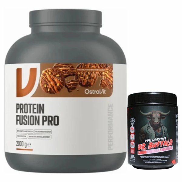 Pack Ostrovit Protein Fusion Pro 2kg + Pre Workout Dr. Buffalo Labz 460gr 30Servicios