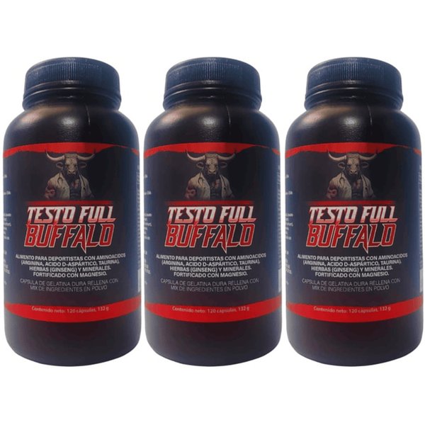 Testo Full Buffalo 120Capsulas 3 Unidades