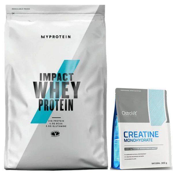 Impact Whey Protein 2.5kg My Protein + Ostrovit Creatine Monohydrate 300gr