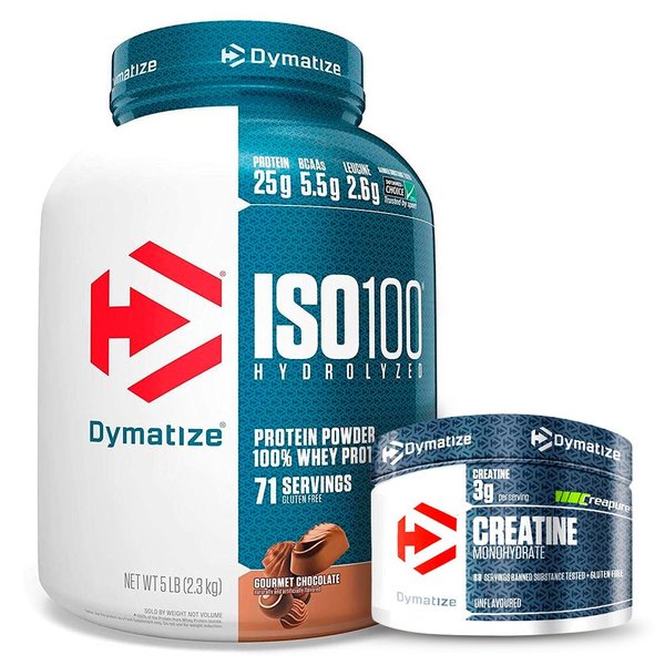 Pack Iso100 Proteína Hidrolizada 5lb + Creatina Monohidratada Creapure 300g Dymatize