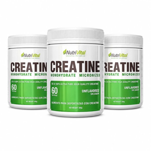 Pack 3 Creatinas 300g Nutrivital