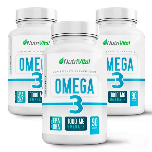 Pack 3 Omega 3 1000mg 90Caps Nutrivital