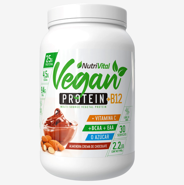Proteína Vegana Nutrivital Con Vitamina B12 2.2lb 30 Porciones