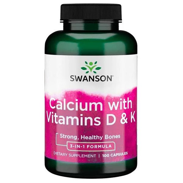 Calcium With Vitamins D K 100Caps Swanson