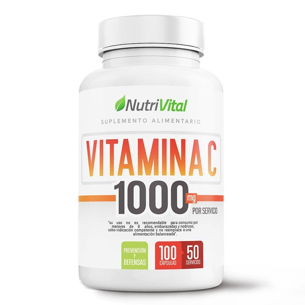 Vitamina C 1000mg 100Caps Nutrivital