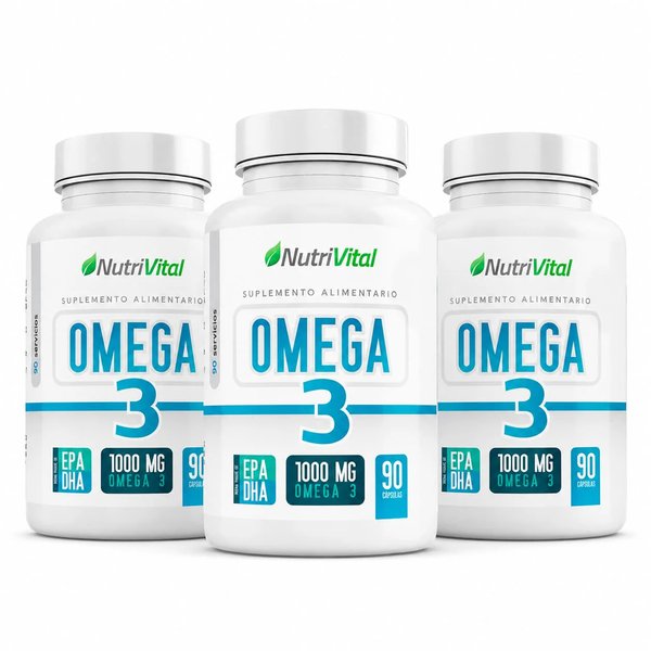 Pack 3 Omega 3 1000mg 90Caps Nutrivital