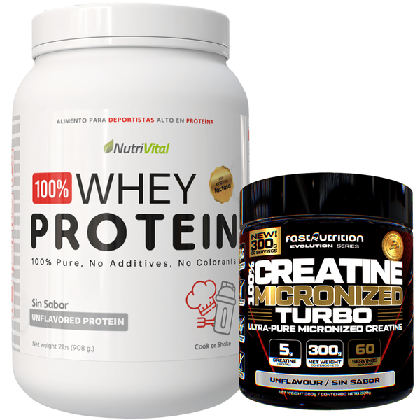 Pack Chef Whey Protein Nutrivital + Creatina Turbo 300gr Monohidratada Fastnutrition