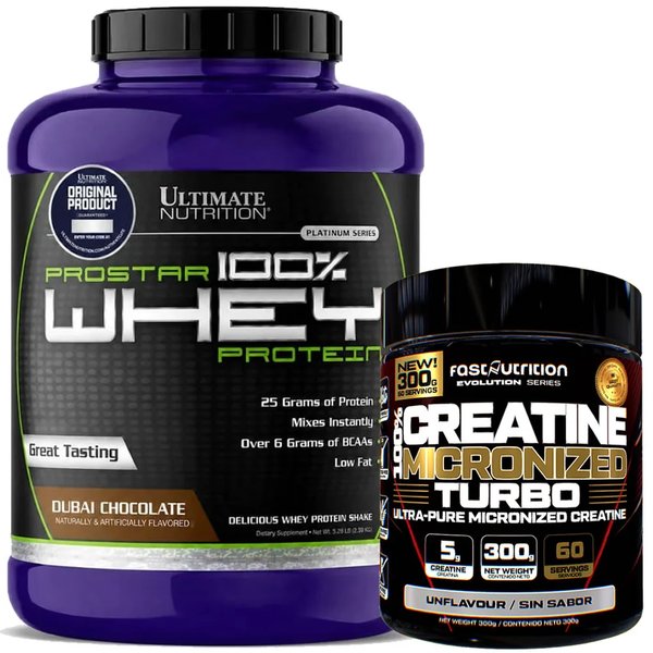 Pack Prostar Whey 5,28lb + Creatina 300g Fast