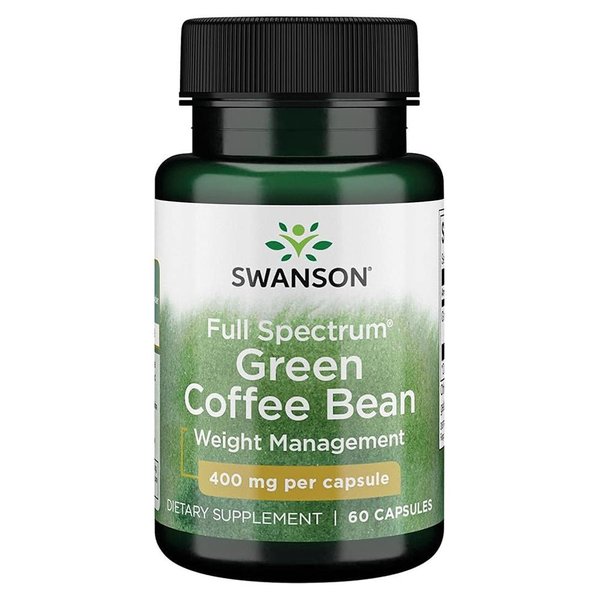 Full Spectrum Green Coffee Bean 400mg 60 Cápsulas Swanson