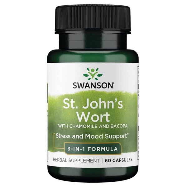 St. Johns Wort 3-In-1 Formula 60 Cápsulas Swanson