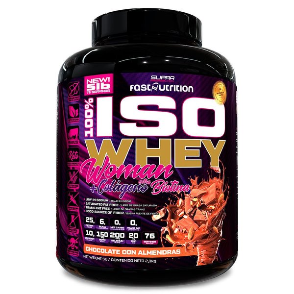 100% Iso Whey Woman 5lb Con Colágeno Y Biotina Fast
