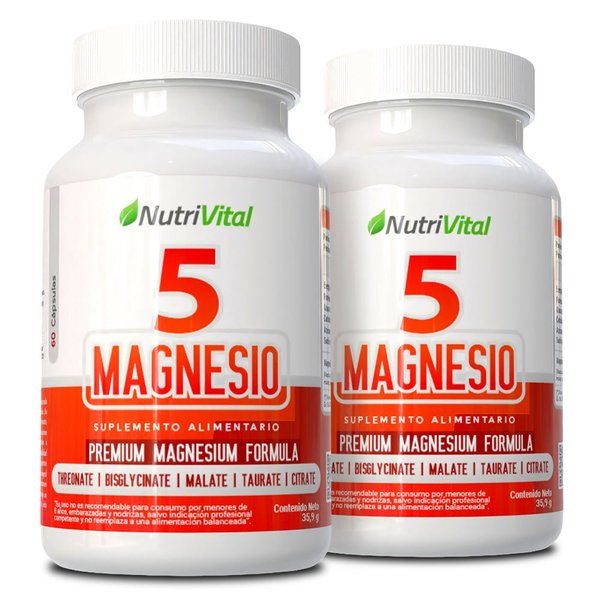 Pack 2 Unidades Penta 5 Magnesio 60 Cápsulas Nutrivital