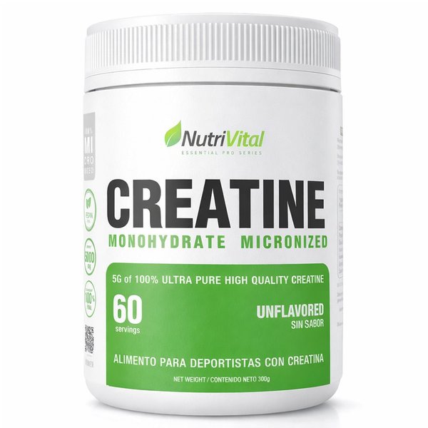 Creatina 300g En Polvo Nutrivital Essential Series