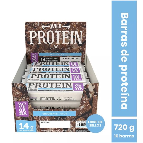 Wild Protein  Chocolate Coco Display 16 Unidades