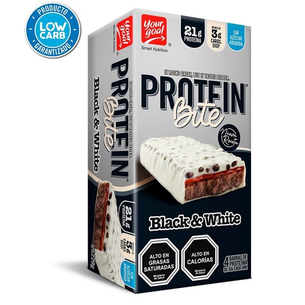 Your Goal Protein Bite Black White Display 4 Unidades