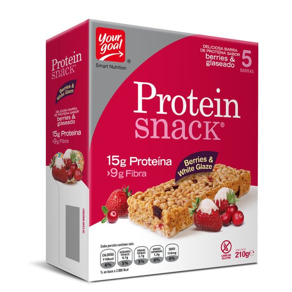 Your Goal Protein Snack Berries White Glaze Display 5 Unidades