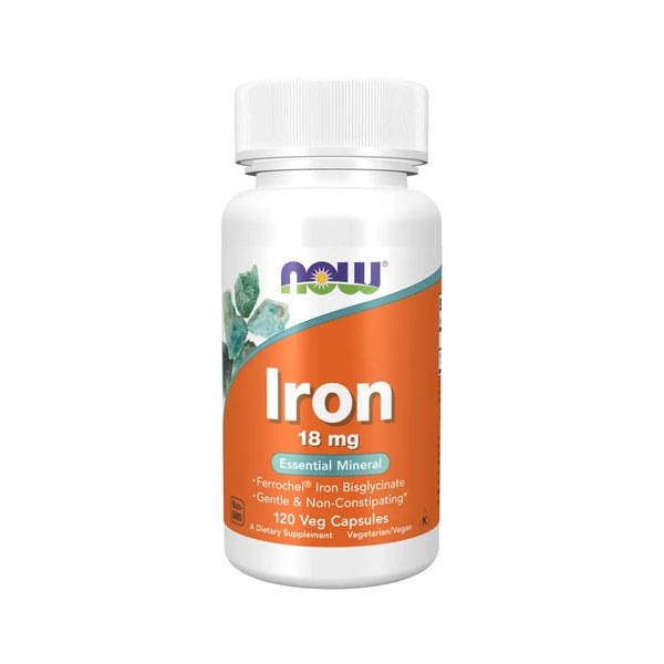 Iron 18mg 120Caps Now Foods