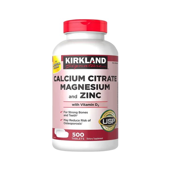 Calcium, Magnesium And Zinc 500 Tabs Kirkland