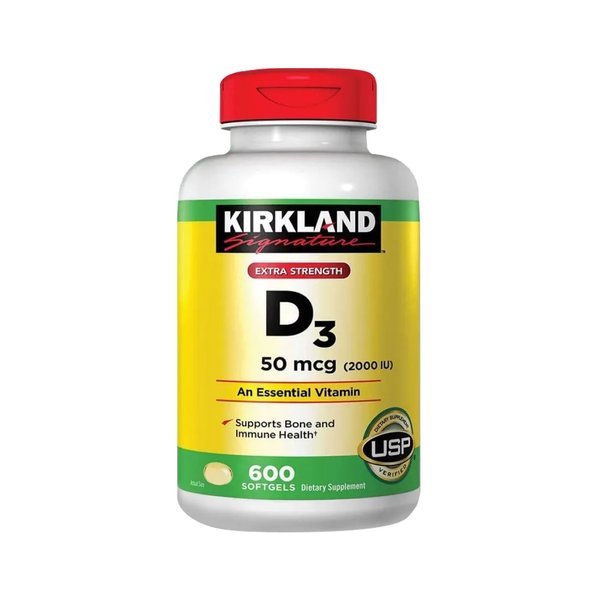 Vitamin D3 50mcg 600Caps Kirkland