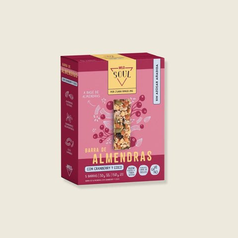 Barra Frutos Secos Cranberry Coco 5 Unidades