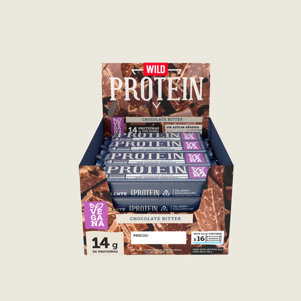 Wild Protein Chocolate Bitter 16 Unidades