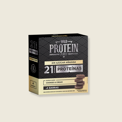 Barrita Wild Protein Pro Cookies Cream 4 Unidades